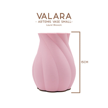 Valara Design Artemis Vase Small laurel blossom studio shot measurement 15cm