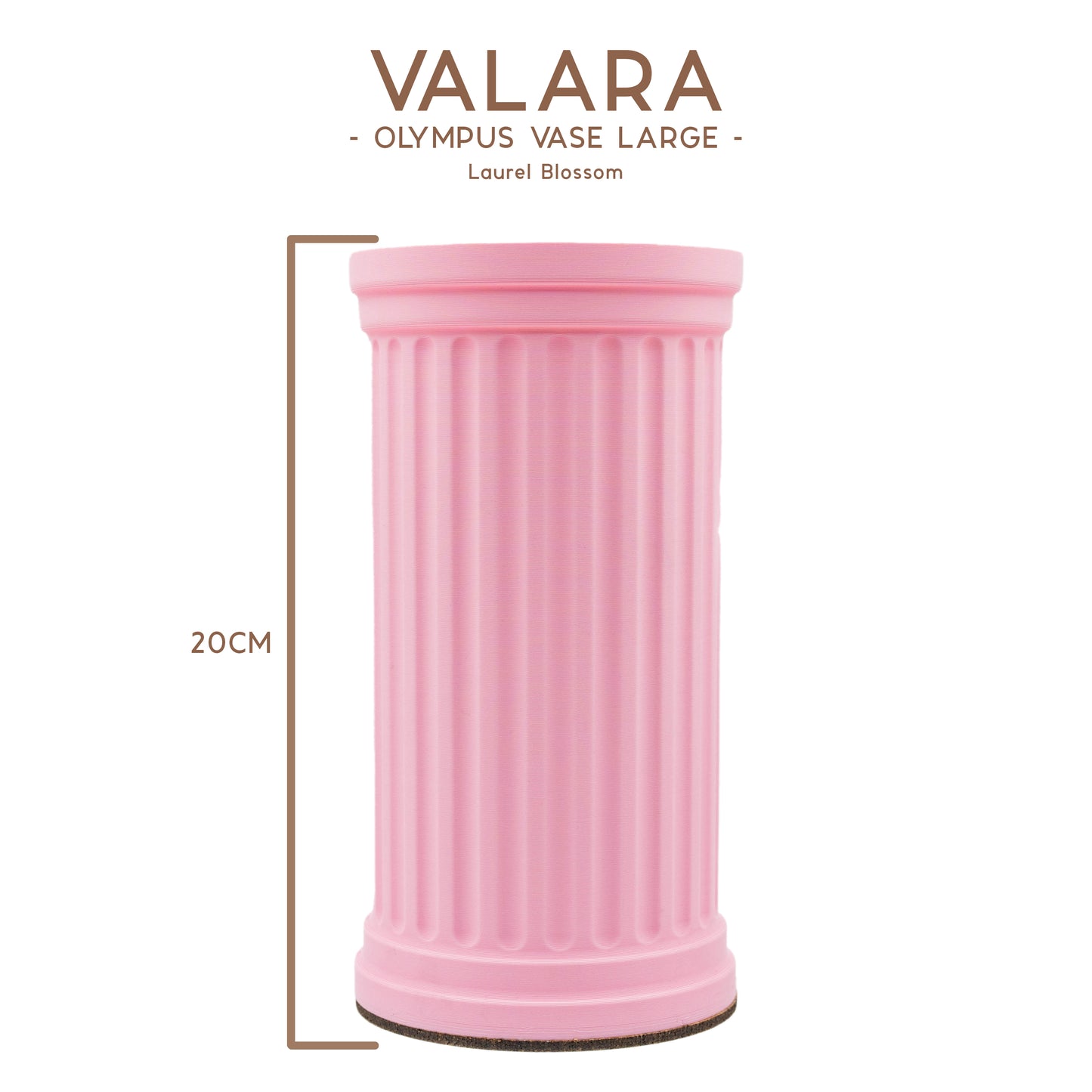 Valara Design Olympus Vase large laurel blossom pink studio photo measurement 20cm 