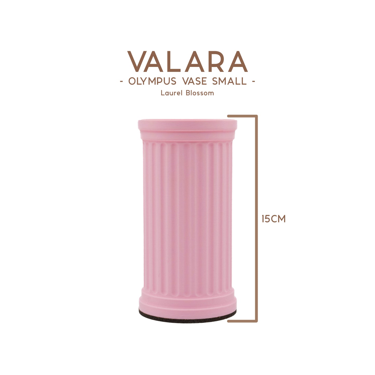 Valara Design Olympus Vase small laurel blossom pink studio photo measurement 15cm 